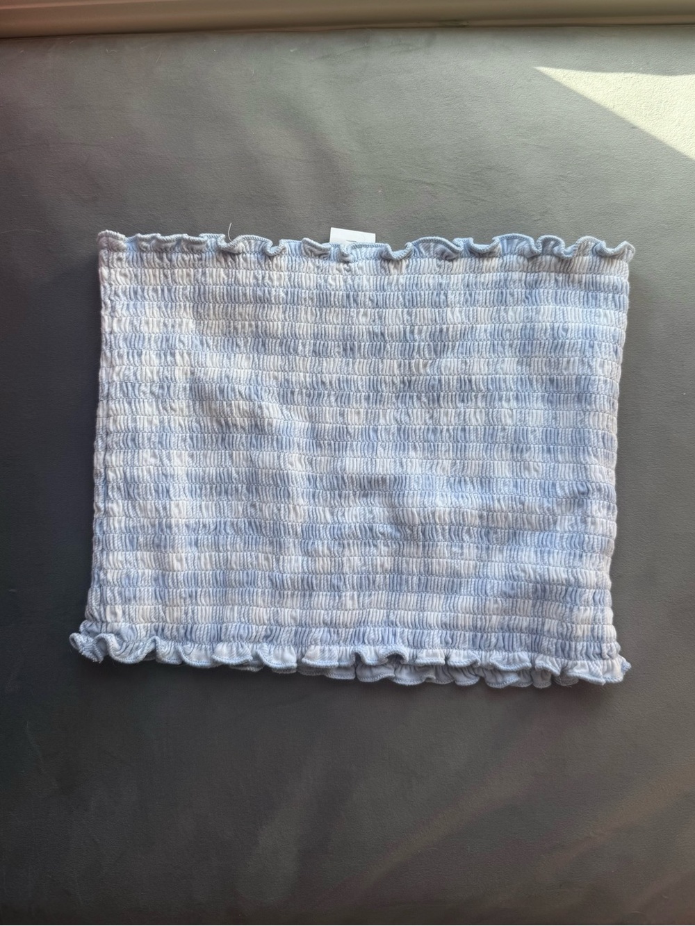 Hollister Light Blue Smocked Tube Top